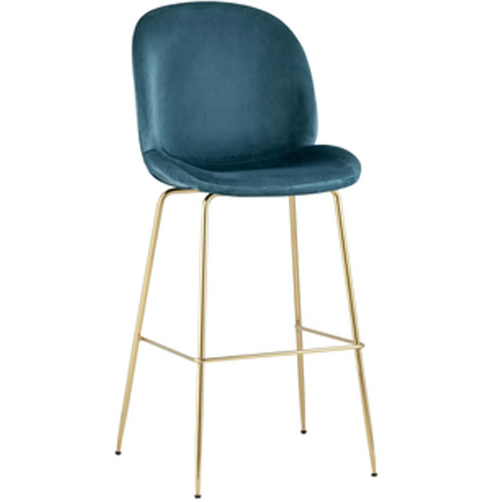 картинка Барный стул Битл со Спинкой 36-4004, Велюр, Маренго от магазина Одежда+