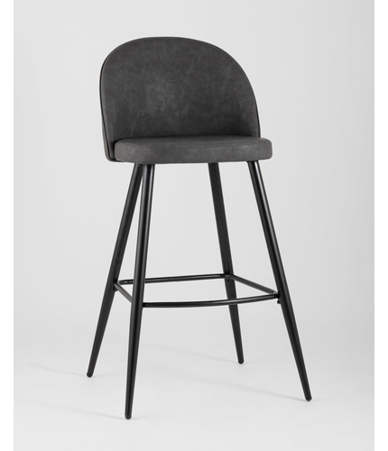 картинка Барный стул Лион 36-4052, Экокожа, Тёмно-серый от магазина Одежда+