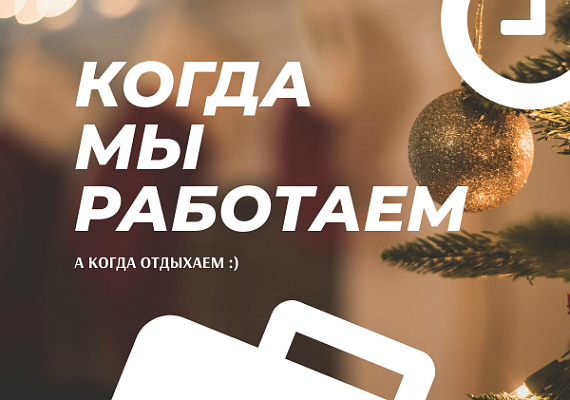 Новогодние праздники близко - ловите наш график
