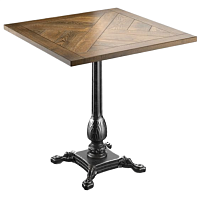 картинка Столешница из натурального шпона + массива с фигурной раскладкой Столешницы от производителя ТЕХНОбар